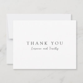 Timless Black and White Elegant bröllop Tack Kort