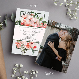 Timless Blommigt Red Classic Rehearsal Dinner Inbjudningar