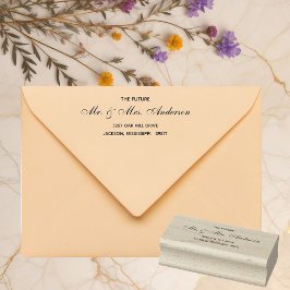 Timless Blommigt Rustic Bröllop Stämpel