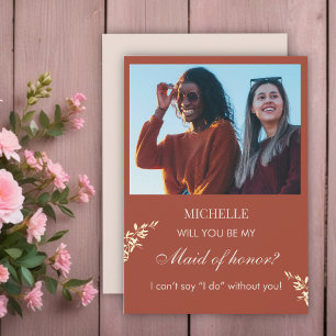 Timless Blommigt Rustic Maid of honor frieri Inbjudningar