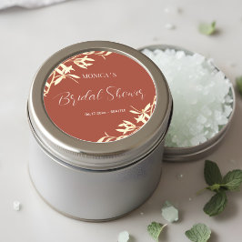 Timless Blommigt Rustic Möhippa Runt Klistermärke