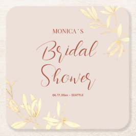 Timless Blommigt Rustic Möhippa Underlägg Papper Kvadrat