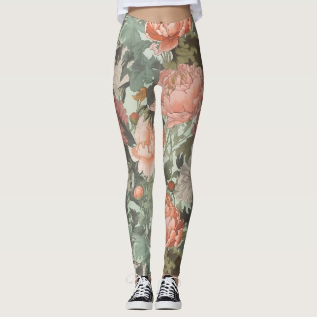 Timless Blommigt Waltz | medittologi | Yoga Leggings (Framsida)