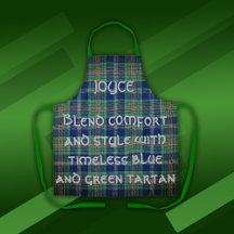 Timless Blue and grönt Tartan Monogram |