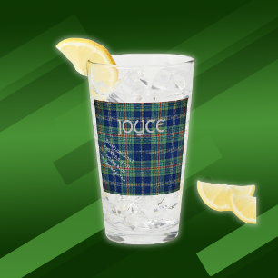 Timless Blue and grönt Tartan Monogram Glaskopp