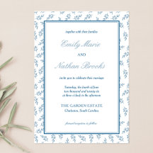 Timless Blue Garden Elegant Old Money Bröllop