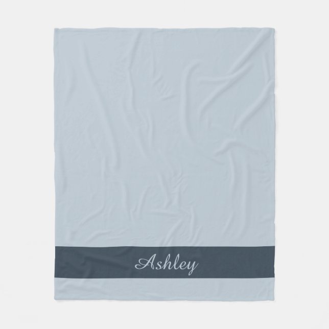 Timless - Blue Mist Namn Fleece Blanket (Framsidan)