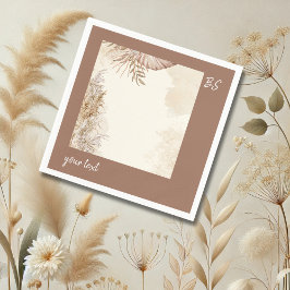 Timless Boho Chic Neutralt Bröllop Pappersservett