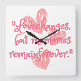 Timless Echoes Fyrkantig Klocka