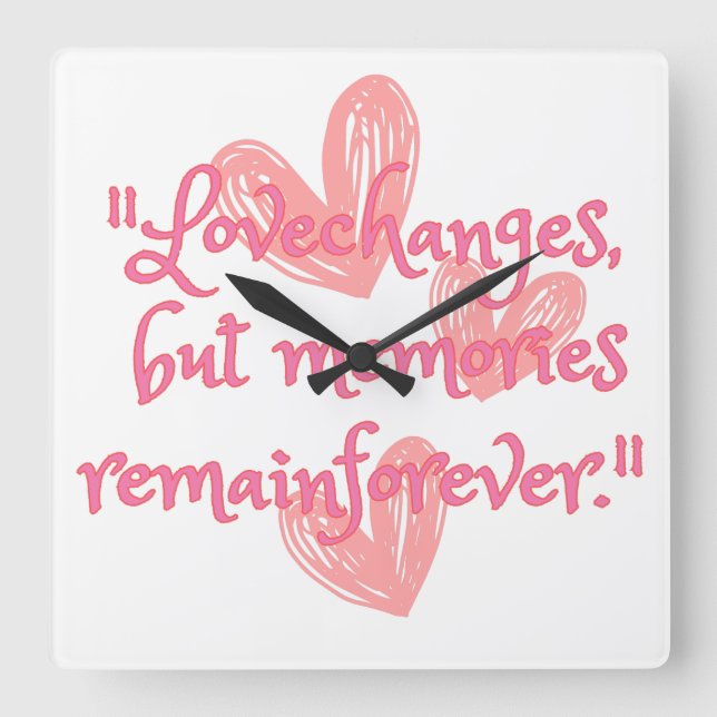 Timless Echoes Fyrkantig Klocka (Framsida)