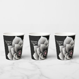 Timless Elegance: Black & Silver Blommar Bröllop