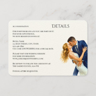 Timless Elegance Bröllop Golden Romantik par Tilläggskort