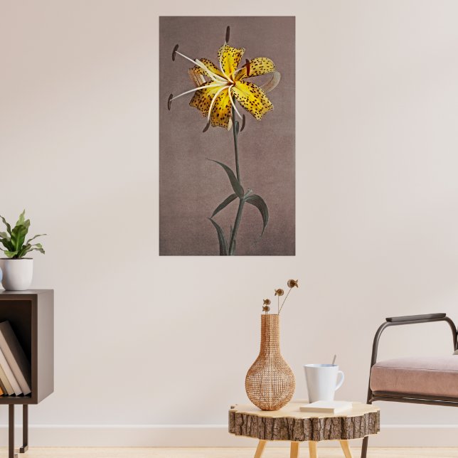 Timless Elegance: Japanska Lily Poster (Vardagsrum 3)