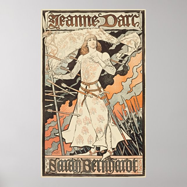 Timless Elegance: Jeanne d'Arc-Sarah Bernhardt Poster (Framsidan)