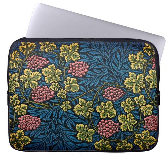 Timless Elegance: William Morris Vine Mönster Laptop Fodral (Framsidan)