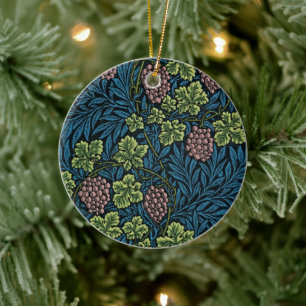 Timless Elegance: William Morris's Vine Mönster Julgransprydnad Keramik