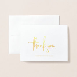 Timless Elegant bröllop Tack Folierat Kort