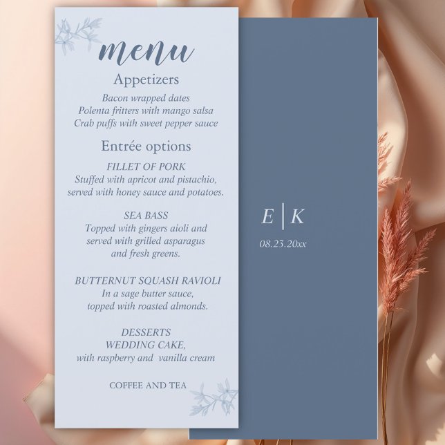 Timless Flower Bröllop Meny (Skapare uppladdad)