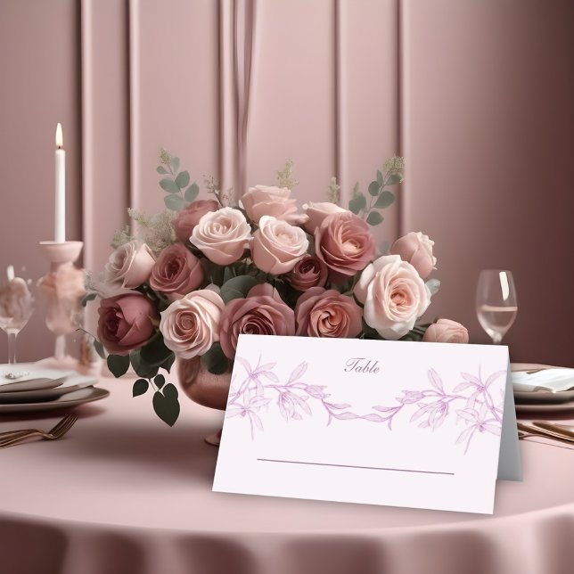 Timless Flower Bröllop Placeringskort (Skapare uppladdad)