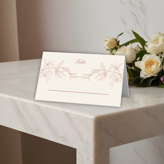 Timless Flower Bröllop Placeringskort (Skapare uppladdad)