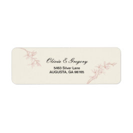 Timless Flower Bröllop Returadress Etikett