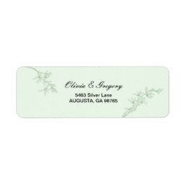 Timless Flower Bröllop Returadress Etikett