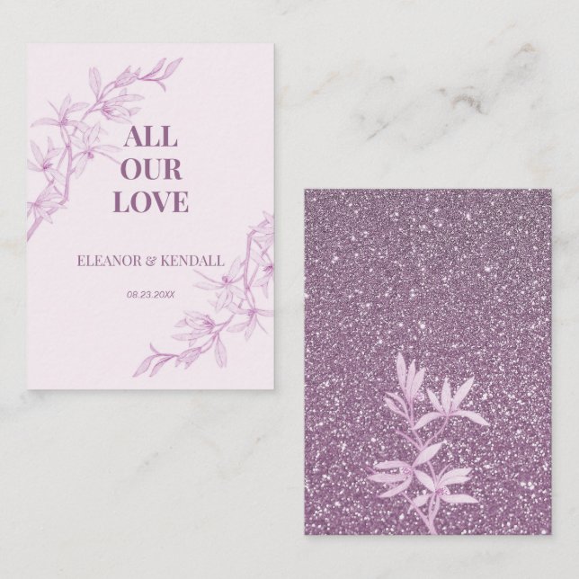 Timless Flower Bröllop Tack Tilläggskort (Fram/baksida)