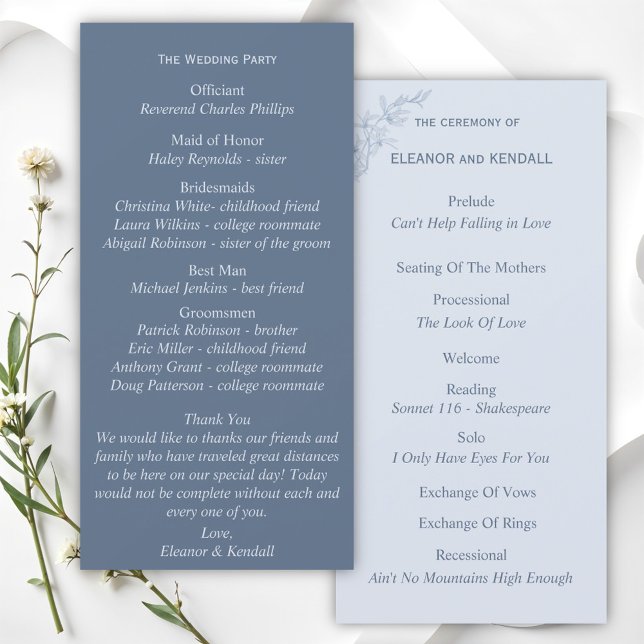 Timless Flower-Bröllopsprogram (Skapare uppladdad)