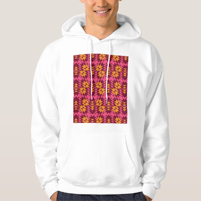 Timless Geometric: Sömlös Mönster Hoodie (Framsida)