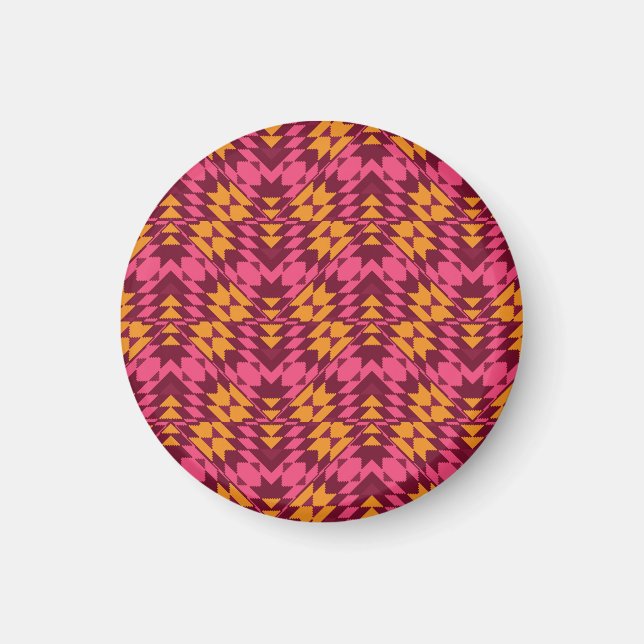Timless Geometric: Sömlös Mönster Magnet (Framsidan)