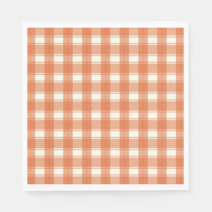 Timless Gingham Orange Pappersservett