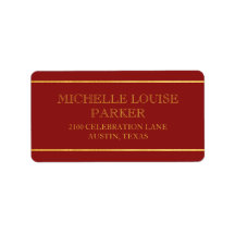 Timless Guld cardinal Red Personlig