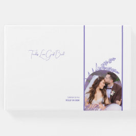 Timless Kärlek lila blommor & foto Gästböcker