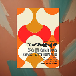 Timless Kärlek Retro Vibes Bröllop Inbjudningar