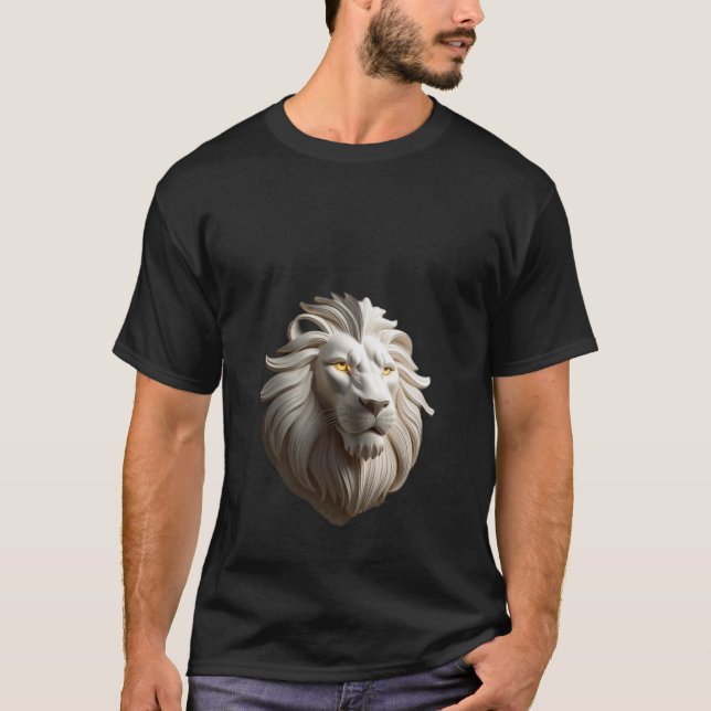 Timless Monochromatic Geometric Lejon Logotyp T-Sh T Shirt (Framsida)