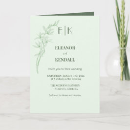 Timless Monogram bröllopsinbjudan Inbjudan