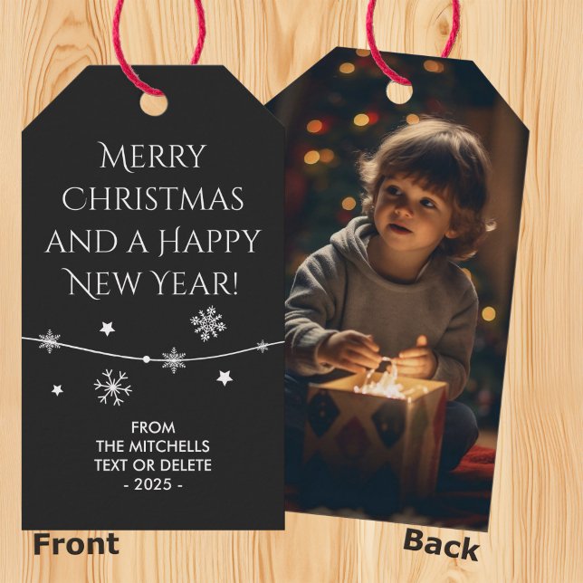 Timless - Mörk Carbon Black jul Photo Presentetikett (Skapare uppladdad)