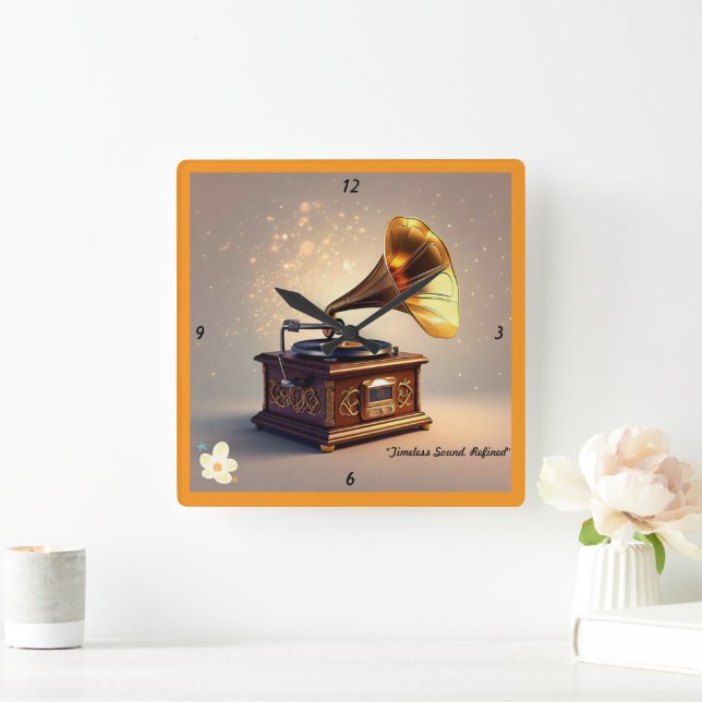"Timless Musical Heritage" Fyrkantig Klocka (Hem)