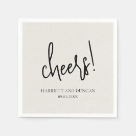 Timless Neutralt Beige Elegant bröllop Pappersservett