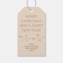 Timless - Pastel Ivory - Snowflake Gift-Märkre Presentetikett