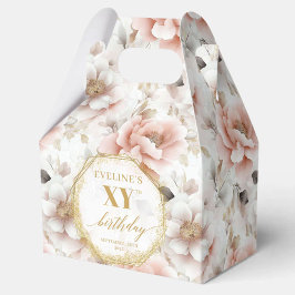 Timless Pastel rosa rustic guld vattencolor 60:e Presentaskar