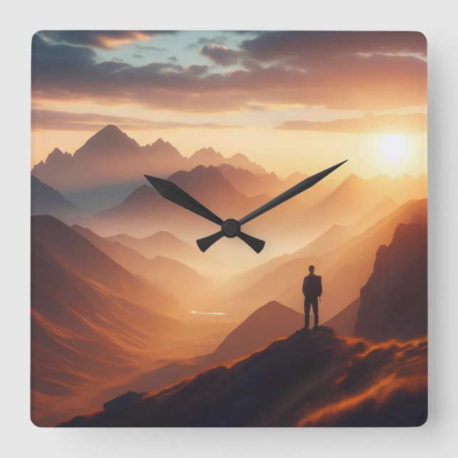 Timless Peace Fyrkantig Klocka (Framsida)