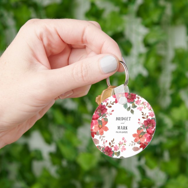 Timless Red Bröllop Nyckelring (Hand)