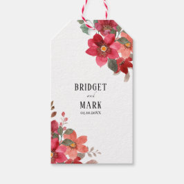 Timless Red Bröllop Presentetikett