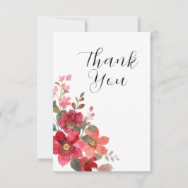 Timless Red Bröllop Tack Kort