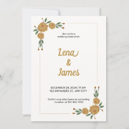 Timless & Romantic Blommigt Inbjudningar