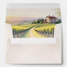 Timless Romantic Vineyard Rustic Bröllop Kuvert