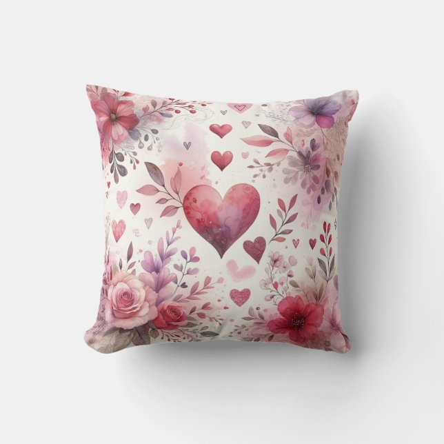 Timless Romantik: A Classic Valentine Day Patter Kudde (Framsida)