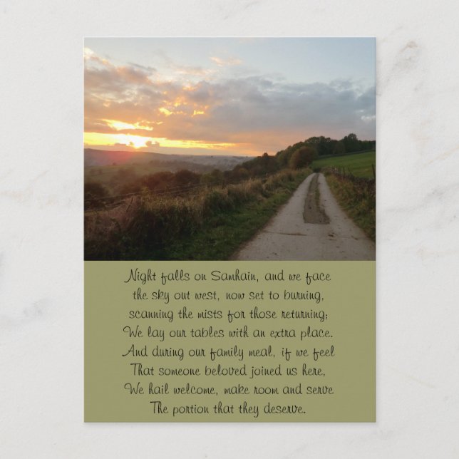 Timless Samhain Sunset Vykort (Framsida)