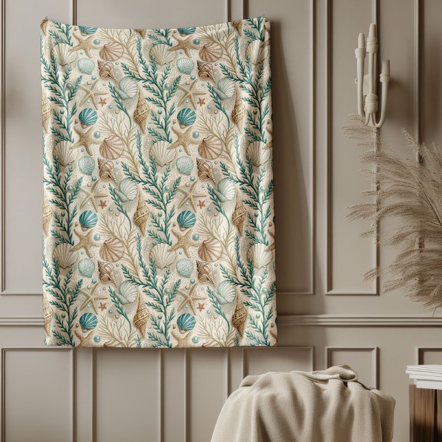 Timless Seaside Blanket Breezy Nautical Touch Fleecefilt (Timeless Seaside Blanket for a Breezy, Nautical Touch)
